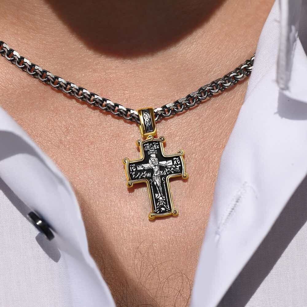 Купить Крест из серебра "Святой Николай Чудотворец" (42757)