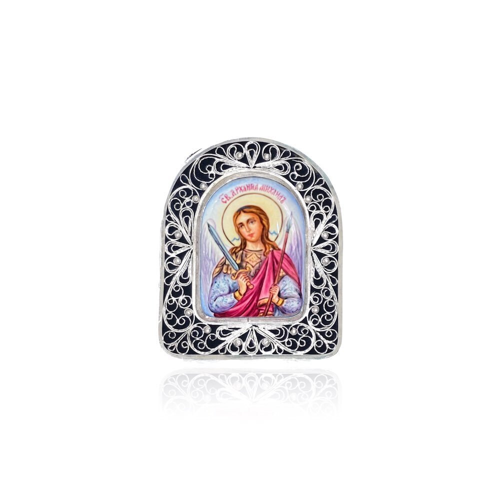 Купить Икона "Архангел Михаил" эмаль финифть (20192)