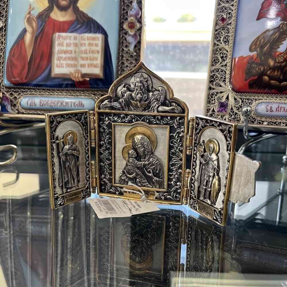 Купить Икона складень "Божия Матерь Владимирская" (20596)
