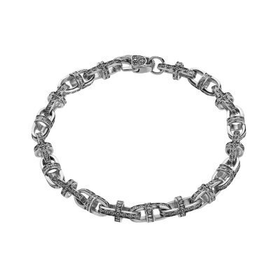 картинка Браслет литой из серебра "Георгиевский Крест" (12376) 