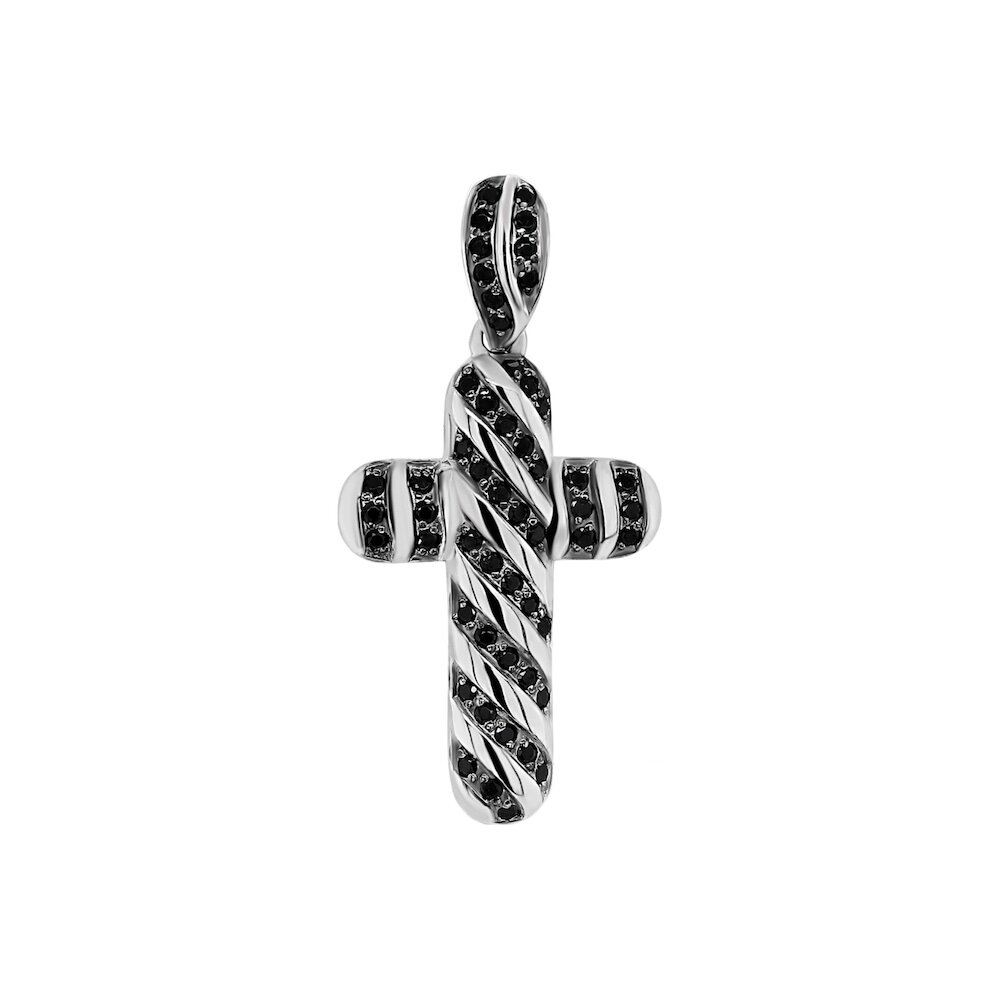 Купить Крест из серебра с фианитами (42586)