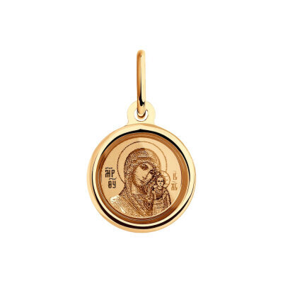 картинка Образ из красного золота "Божия Матерь Казанская" (51092) 