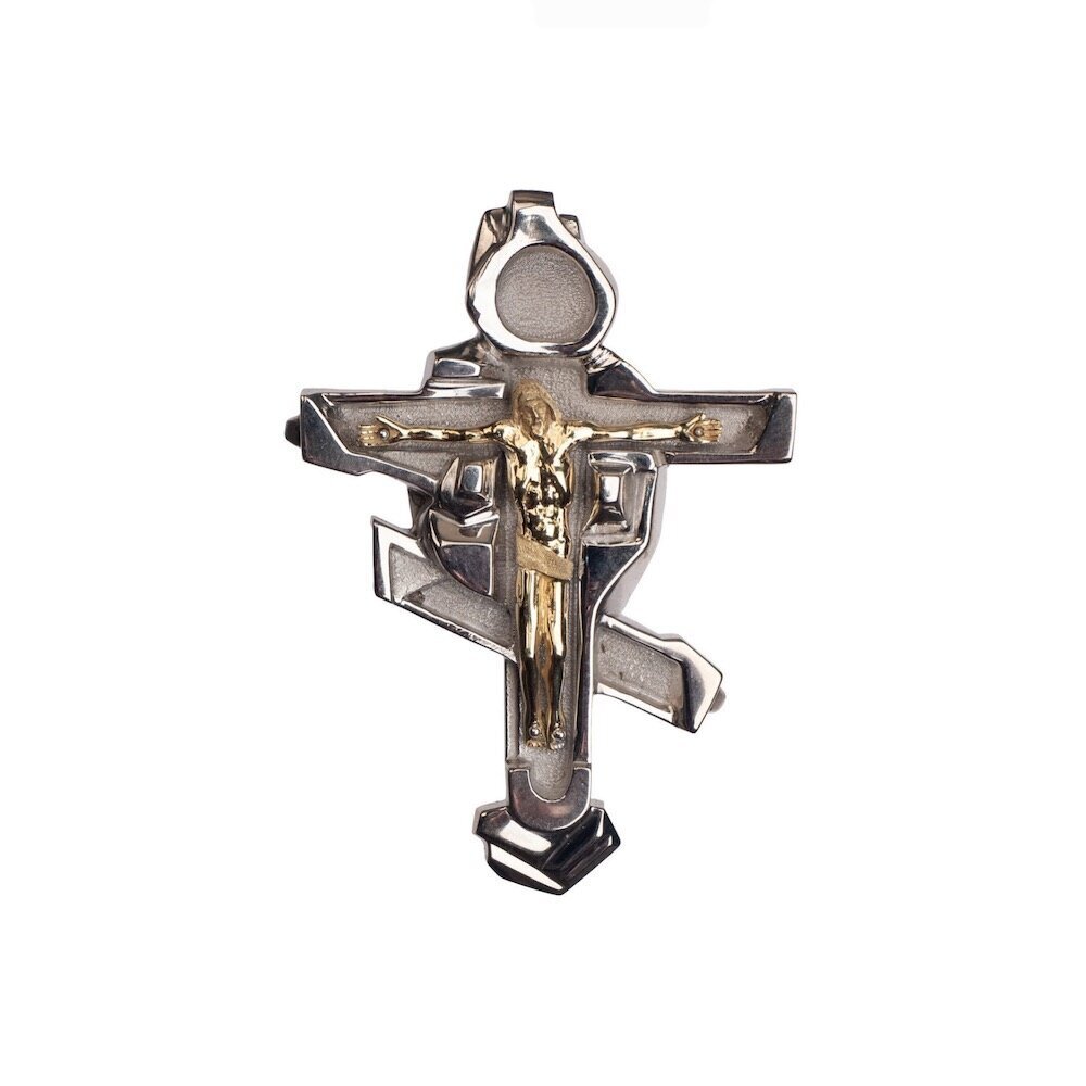 Купить Крест большой из серебра "Сердце Христа" (42452)