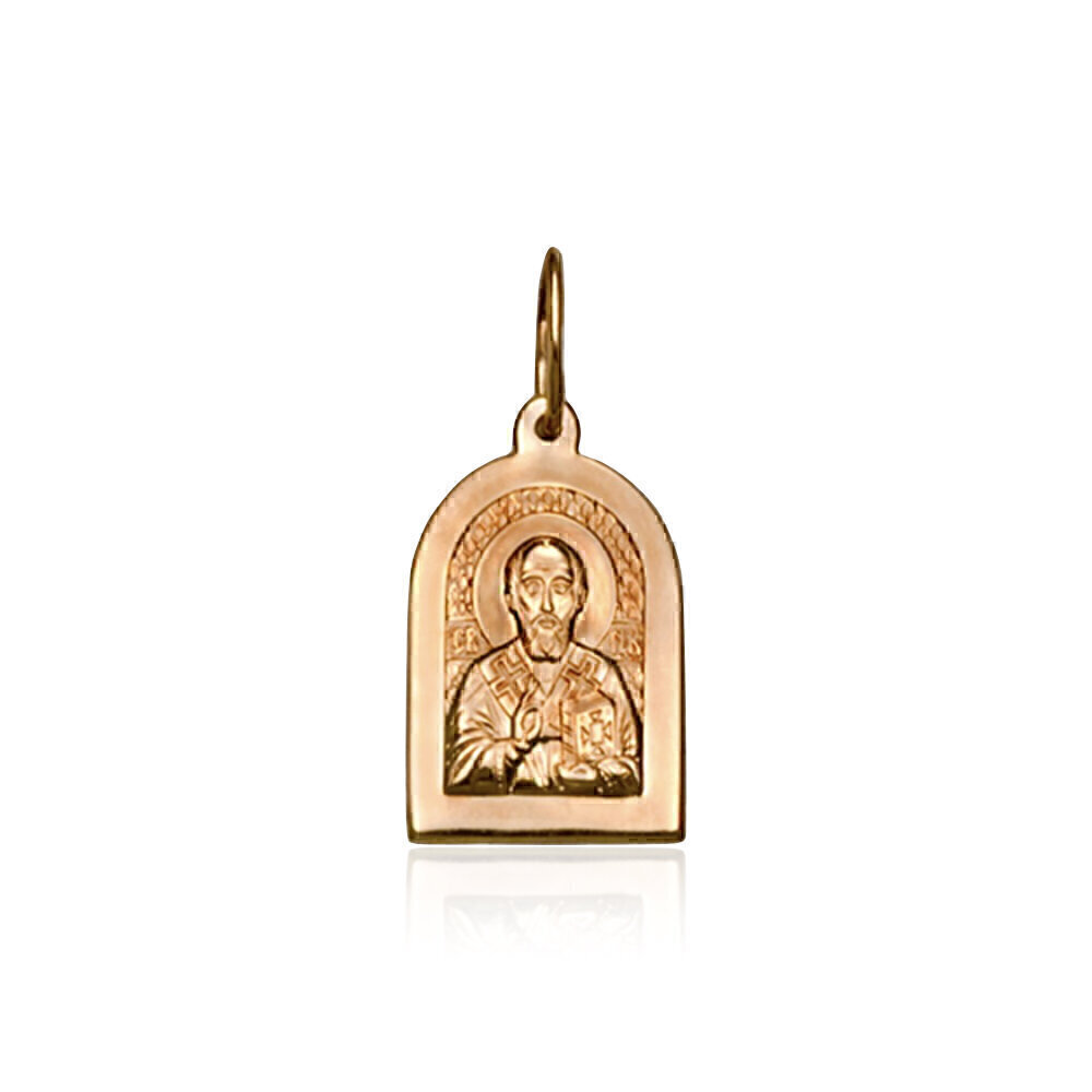 Купить Образ из красного золота "Святой Николай Чудотворец" (3013)