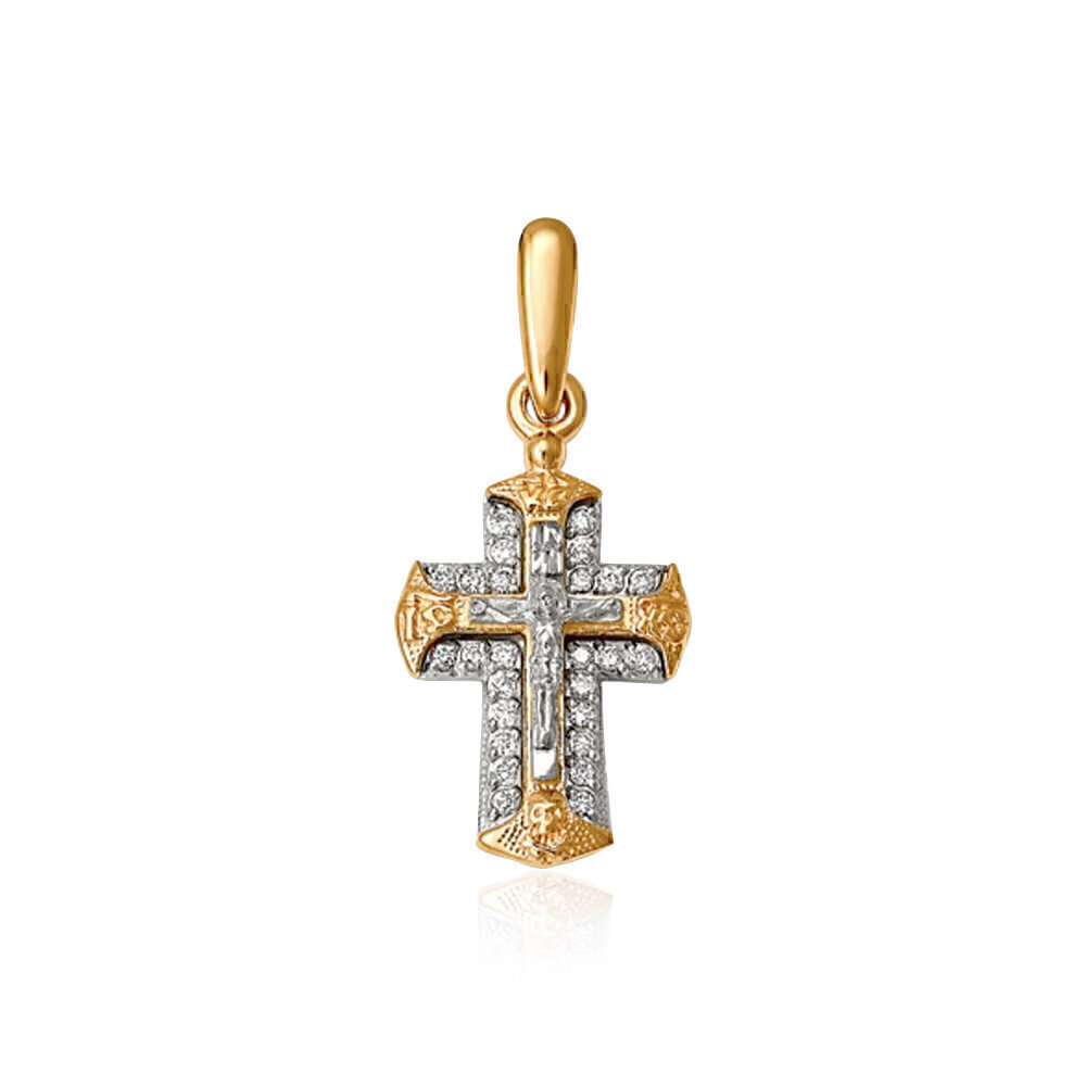 Купить Крест из красного золота с бриллиантами (2021)