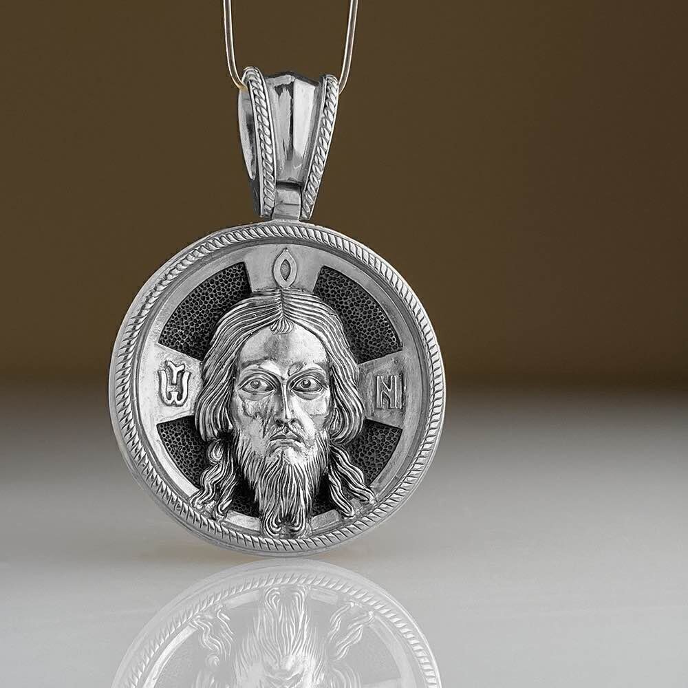 Купить Образ из серебра "Спас Нерукотворный" (52841)