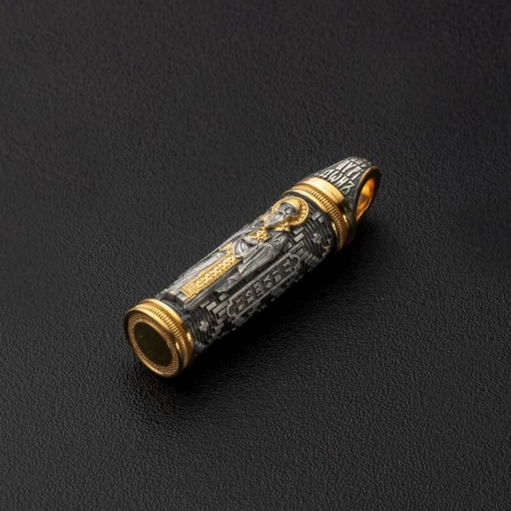 Купить Подвеска мощевик из серебра "Святой Спиридон Тримифунтский" (59420)