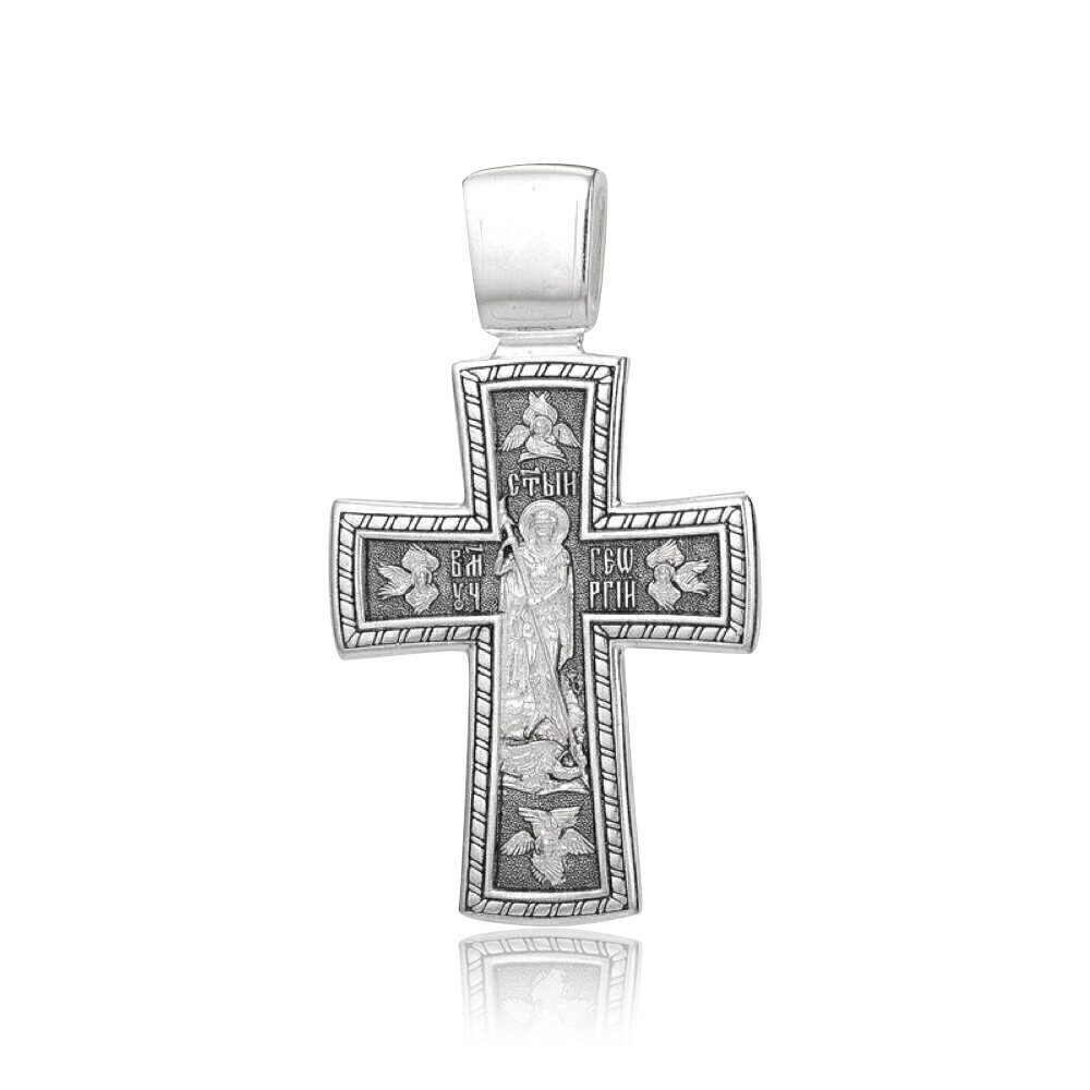 Купить Крест из серебра "Святой Георгий Победоносец" (9650)