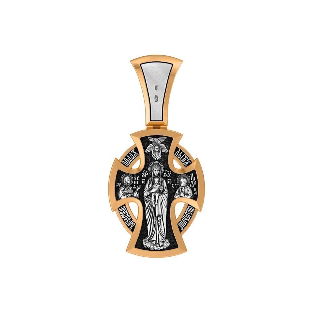 Купить Крест из серебра "Божия Матерь Валаамская" (42890)