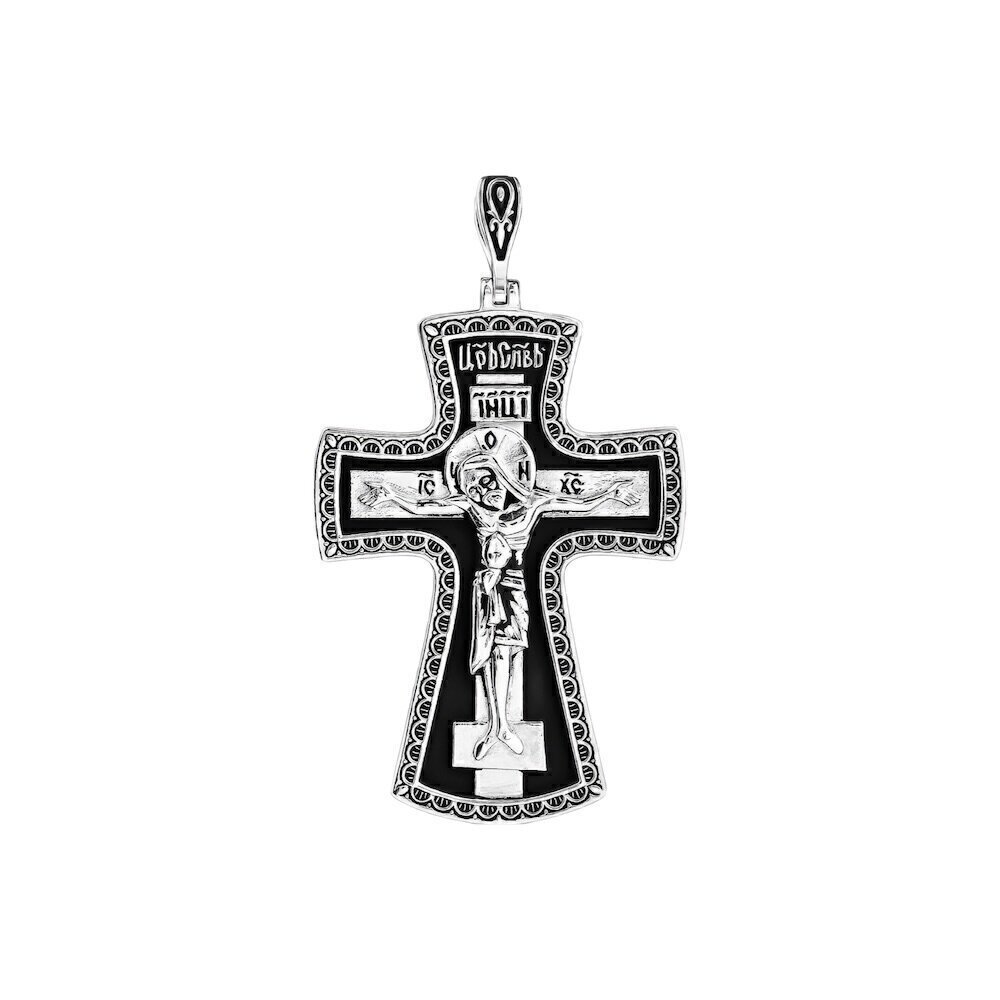 Купить Крест из серебра "Божия Матерь Неупиваемая Чаша" (42688)