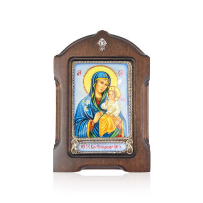 картинка Икона "Божия Матерь Неувядаемый цвет" эмаль финифть (20213) 