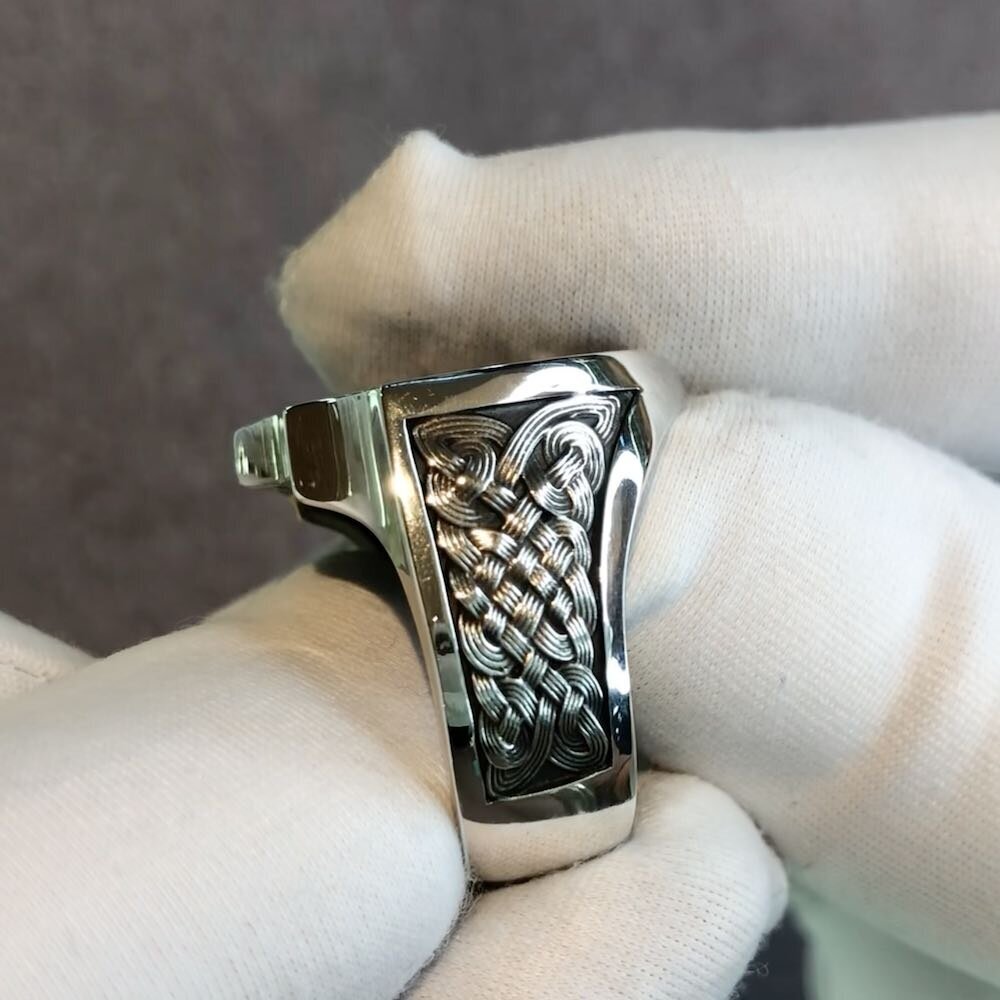 Купить Кольцо из серебра "Святой Георгий Победоносец" (32070)