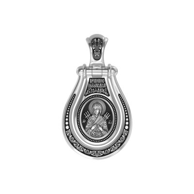 картинка Образ из серебра "Божия Матерь Семистрельная" (59373) 