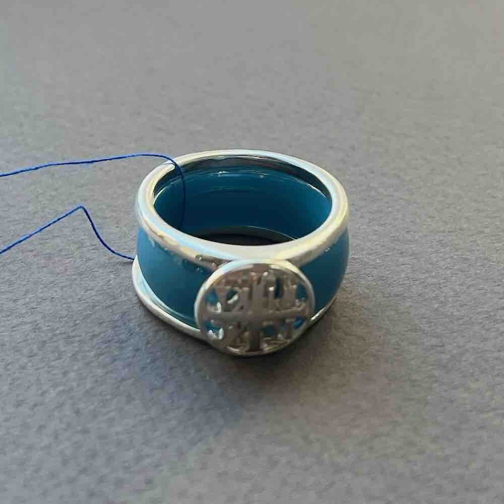 Купить Кольцо разборное из серебра "НИКА" вставка керамика (32380)