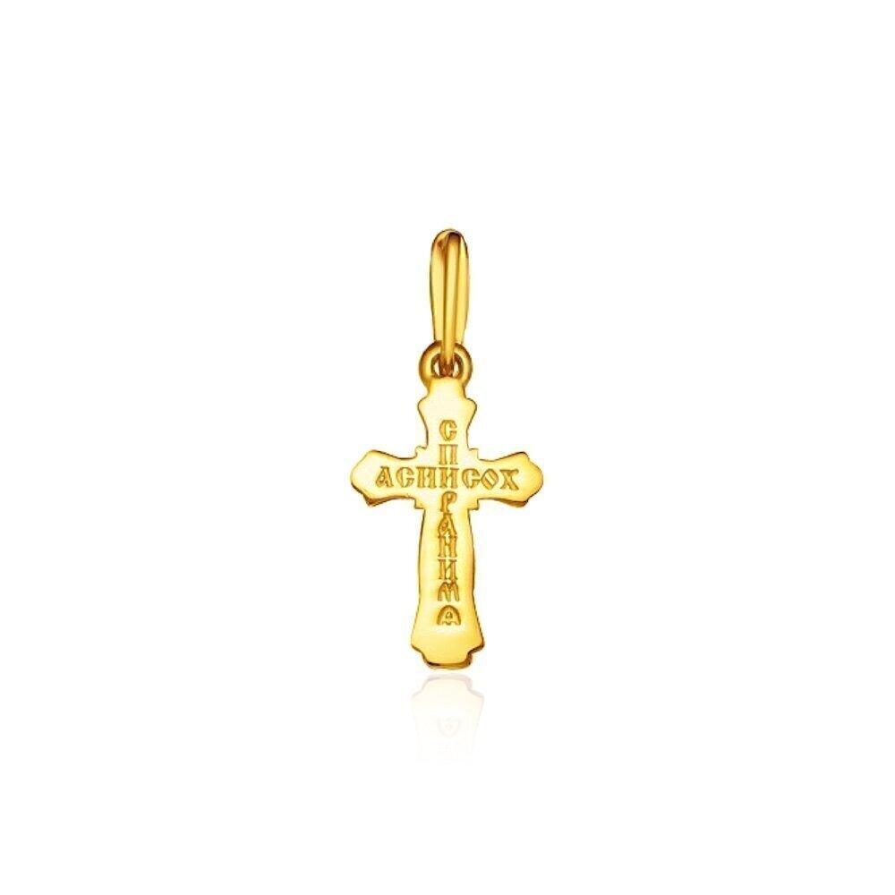 Купить Крест из желтого золота с бриллиантом (20303)