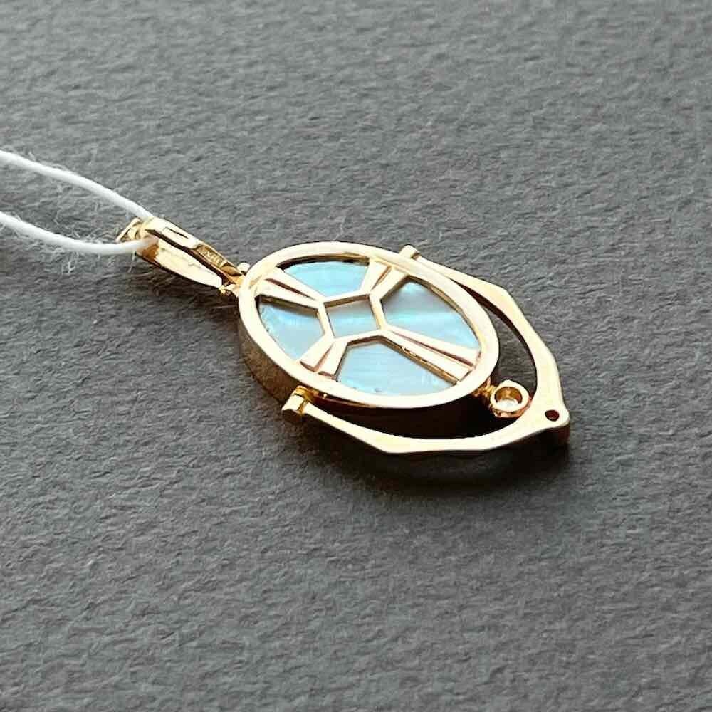 Купить Образ из красного золота "Святая Матрона Московская" с бриллиантом (51054)