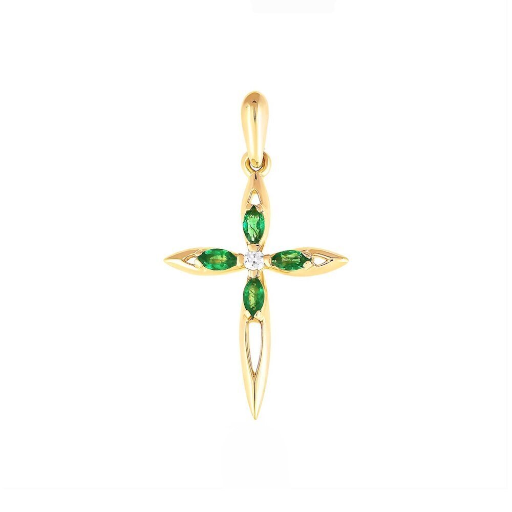 Купить Крест из серебра с фианитами (42986)