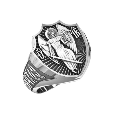 картинка Кольцо из серебра "Ангел Хранитель" (32068) 