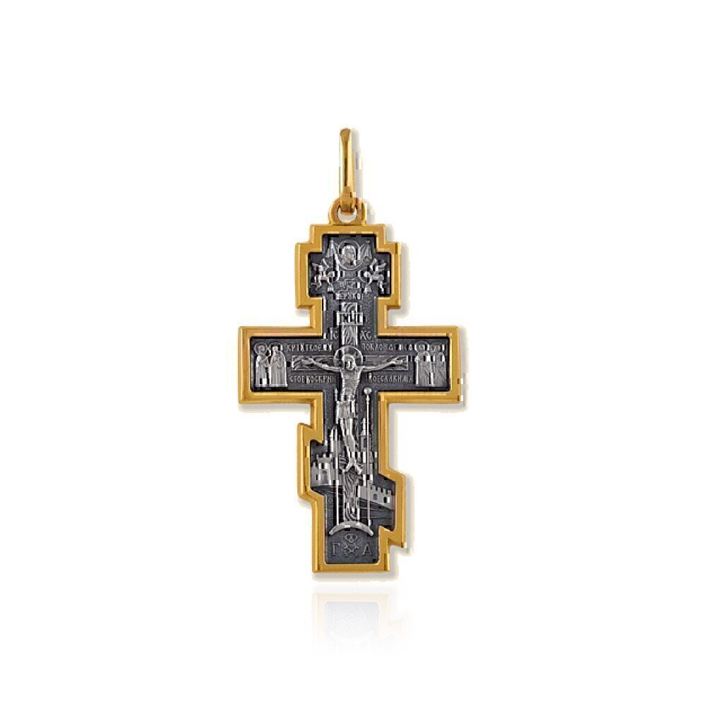 Купить Крест из серебра с молитвой (2694)