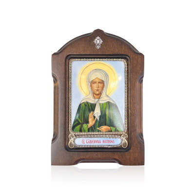 картинка Икона "Святая Матрона Московская" эмаль финифть (20211) 