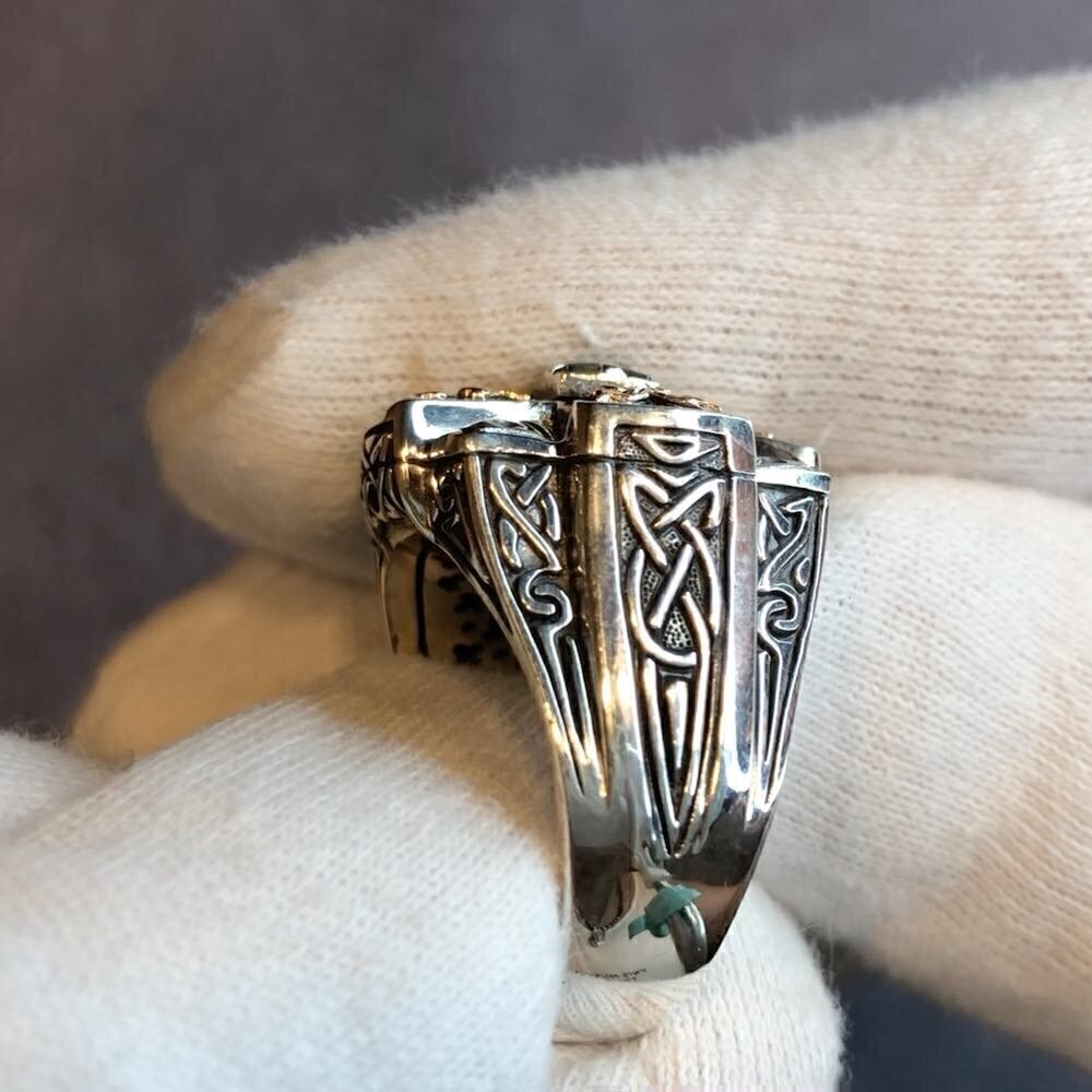 Купить Кольцо из серебра "Апостол" с агатом (32234)