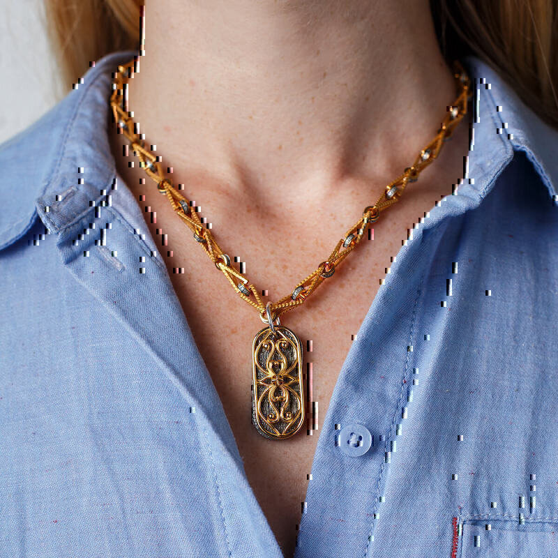 Купить Подвеска из серебра "Молитва о семье" (37880)