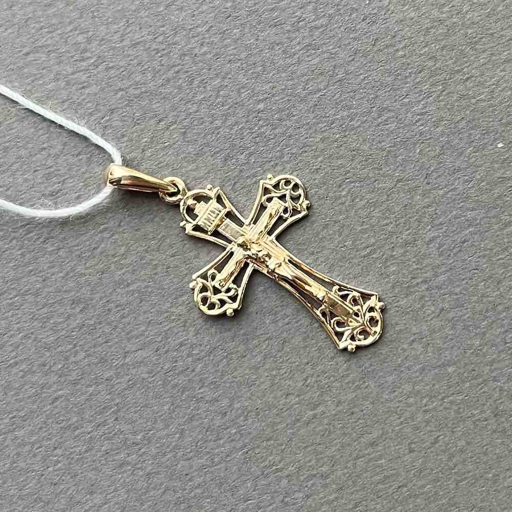 Купить Крест из красного золота "Спаси и Сохрани" (41500)