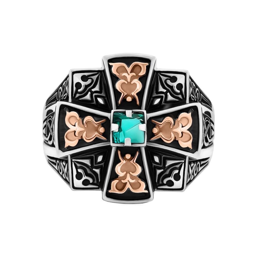 Купить Кольцо из серебра "Апостол" с агатом (32234)