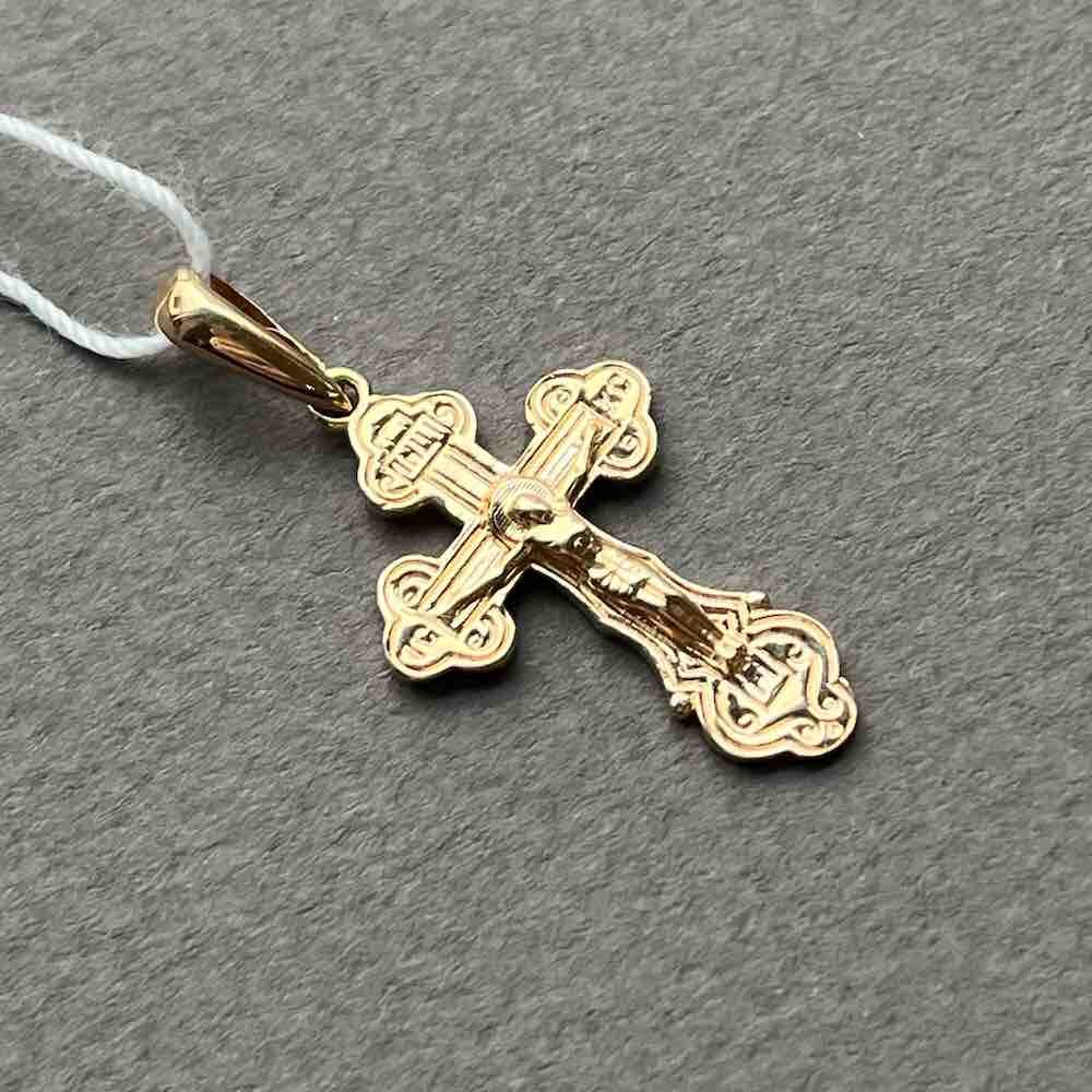 Купить Крест из красного золота "Спаси и Сохрани" (41328)