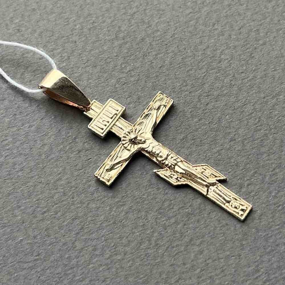 Купить Крест из красного золота "Спаси и Сохрани" (41444)