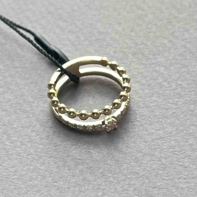 картинка Кольцо из желтого золота с бриллиантами (31067) 