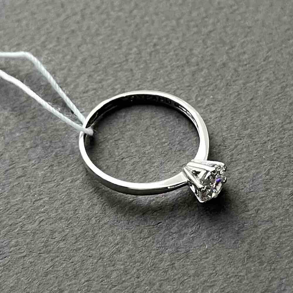 Купить Кольцо из белого золота "Спаси и Сохрани" с фианитом (31064)