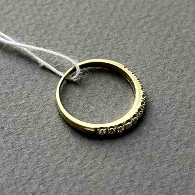 картинка Кольцо из желтого золота "Спаси и Сохрани" с фианитами (31044) 