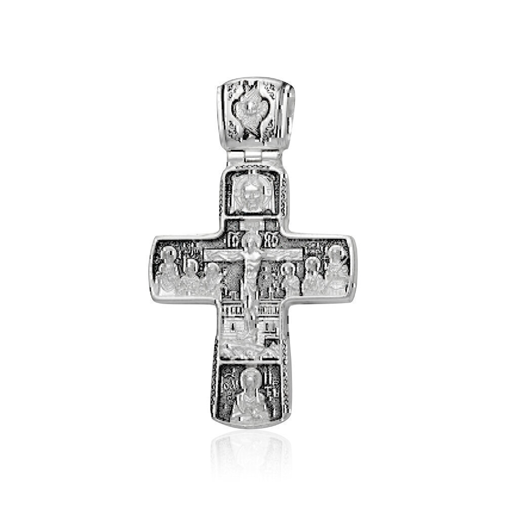 Купить Крест из серебра с образами святых (93400)