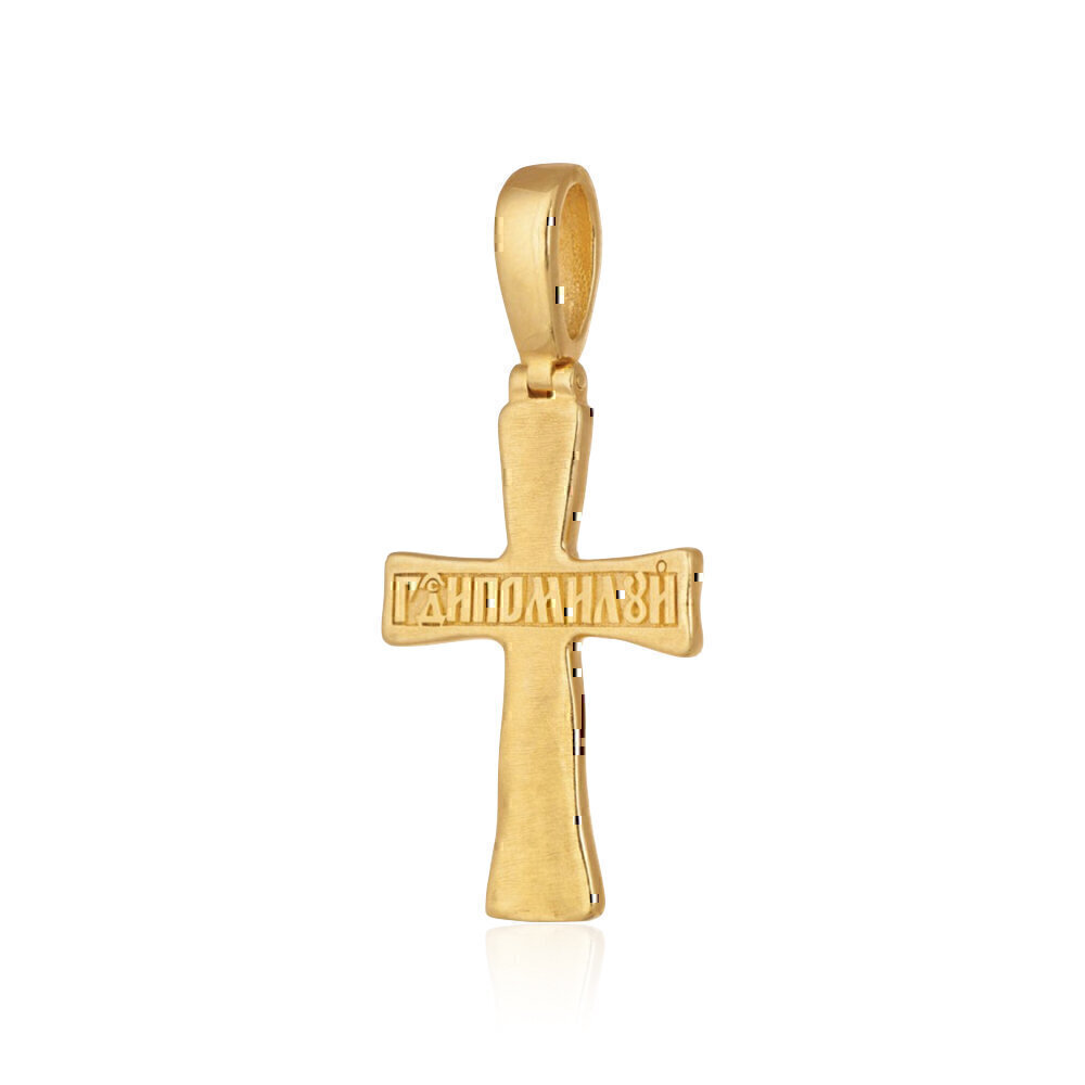 Купить Крест из серебра с квадратным камнем (25412)