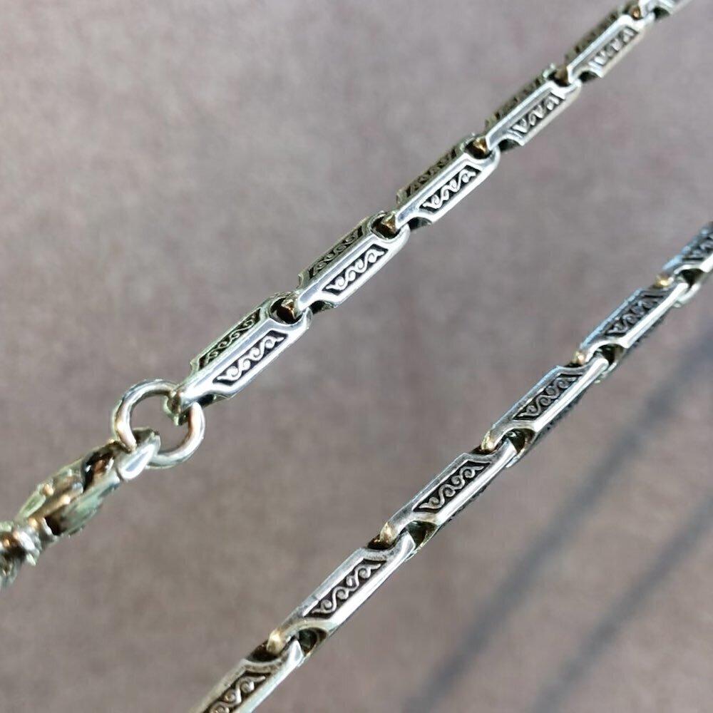 Купить Цепь литая из серебра с узором (92289)