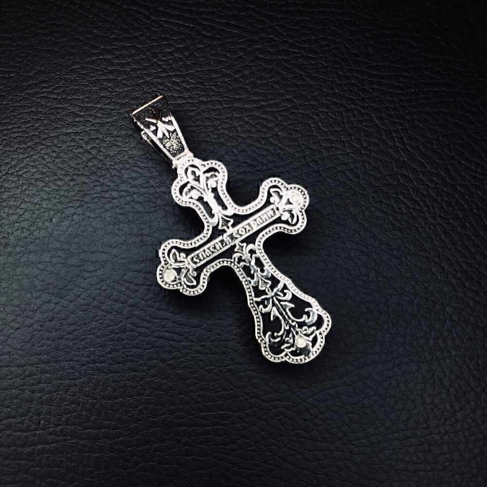 Купить Крест из серебра "Спаси и Сохрани" (97016)