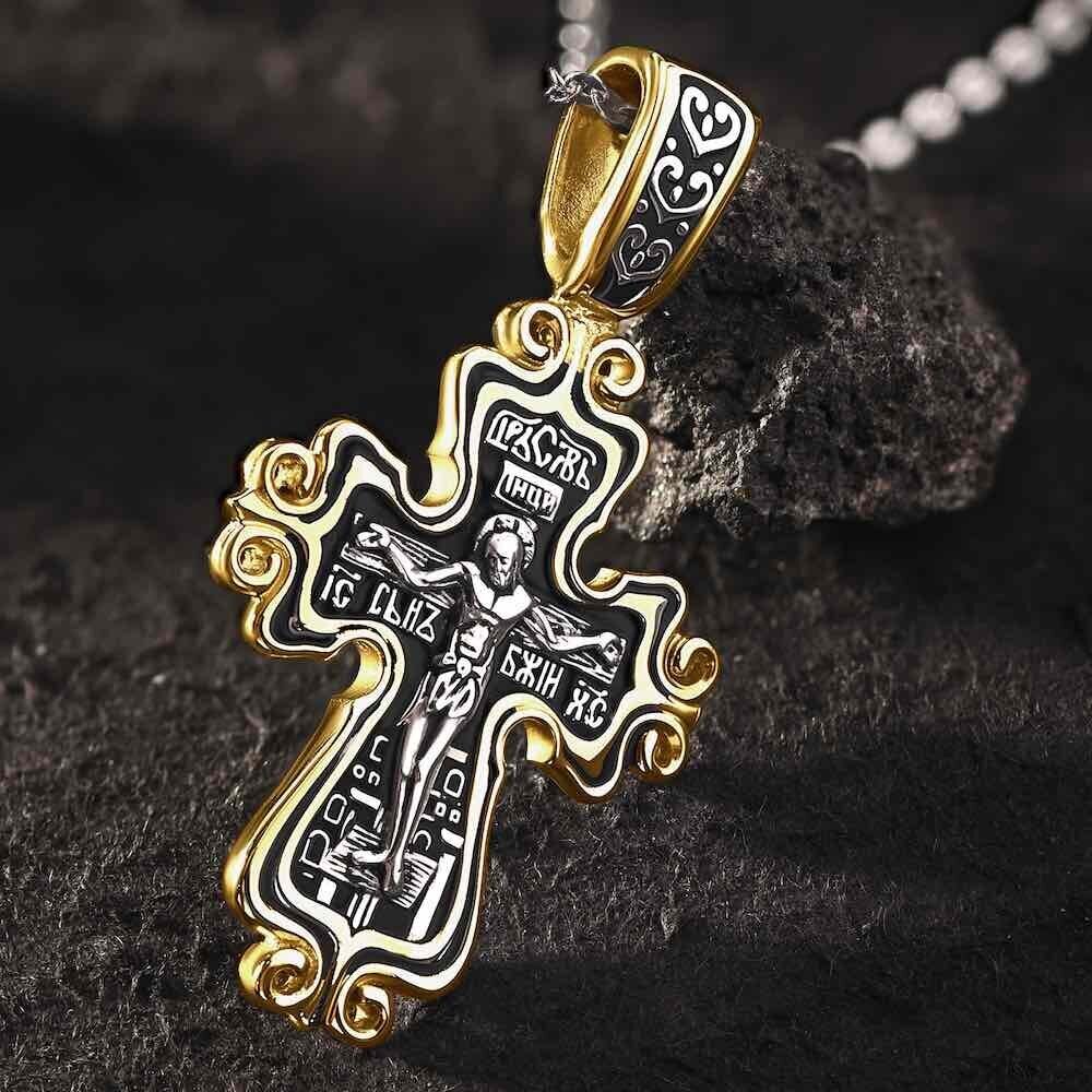 Купить Крест из серебра "Богородица" (42755)